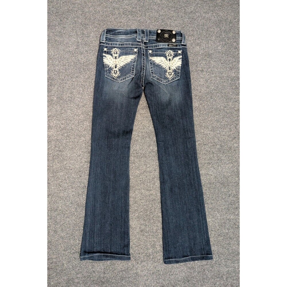 Miss Me Jeans Womens 26x30 Bootcut Embellished Denim Blue - Picture 3 of 10